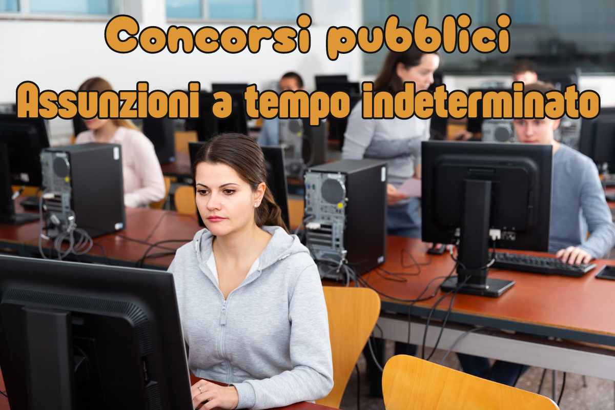 persone al computer svolgono le prove per i concorsi pubblici 